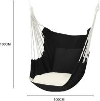 Juego de columpio para exteriores, hamaca de Patio de Jardín, puede apoyar 440,9 lbs, Silla de columpio portátil de Algodón Puro, Silla Colgante a interiores - details 0