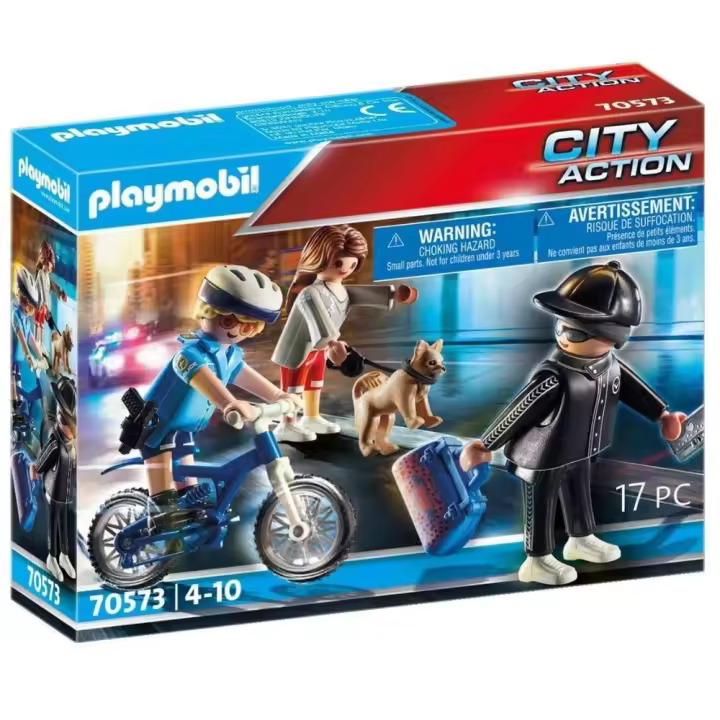 Playmobil bicicleta policía persecución del carterista (70573) City Action - 1