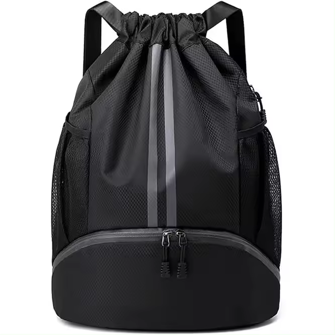 Mochila unisex con cordón, bolsa grande Oxford para gimnasio, bolsa de viaje impermeable, mochila para estudiantes, bolsa duradera para pelotas deportivas - 1