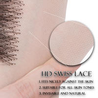 4Pcs Elva HD Lace Baby Hair Strips Textura Rizada Cabello Humano Para Mujer Línea De Pelo Suizo Faja De Cabello Infantil - details 7