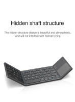 Teclado Bluetooth Plegable Mini AJIUYU Con Touchpad Para Windows Android IOS iPad Tablet Phone Soporte Para Idiomas Russo Español - details 3