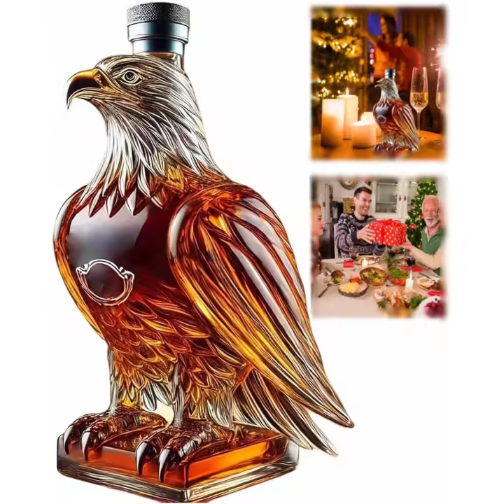 Vueeze Eaglory, Sherum Eaglory, Decantador de Whisky Águila, Botella Divertida de Whisky Águila, Decantador Divertido de Whisky Águila 2025, Juego de Decantadores de Whisky para Hombres (1 ud.) - 1