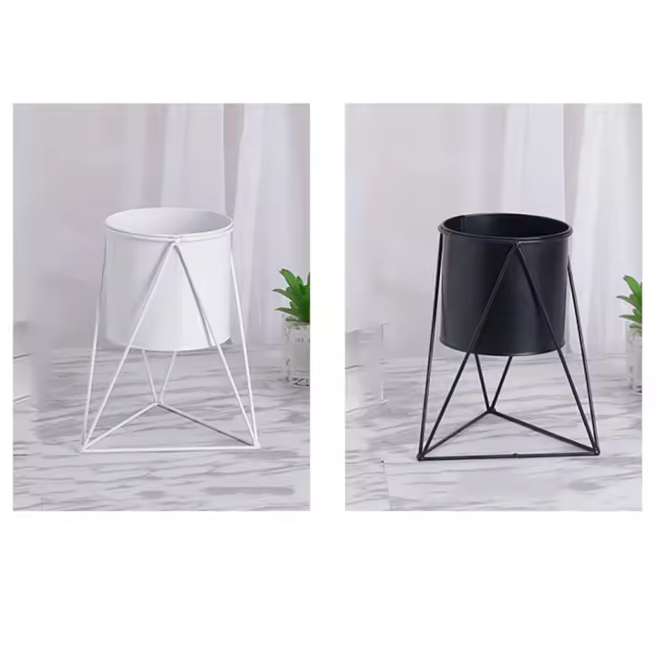 Soporte De Metal Para Maceta Simplicidad Elegante Soporte De Hoja Para Plantas Interiores Estilo Minimalista - 1