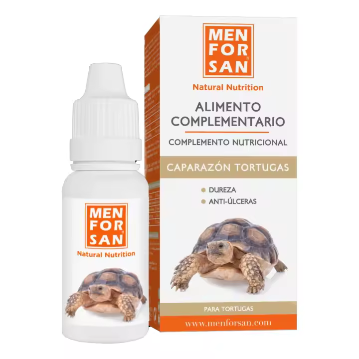 Menforsan Alimento Complementario Tortugas 30ml - Caparazon Tortugas - Dureza Caparazon y AntiUlceras - Tortugas Acuaticas y Terrestres - 1