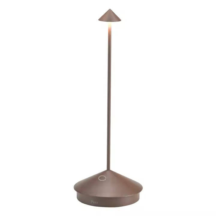 Lámpara de Mesa LED Pina Pro Corten recargable y regulable inalámbrica Azafrán 2200-2700-3000K - 1