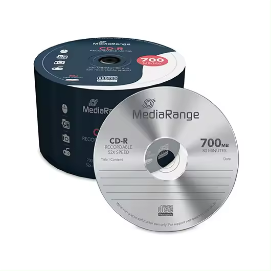 CONSUMIBLE MEDIARANGE CD-R MR207 700MB 50PCS - 1