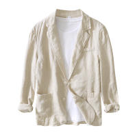 Nueva Chaqueta De Lino Puro Para Hombre Diseñadora Calidad Casual Marca Blazer Moda Tamaño plus M-4XL Ropa Suits Tops - details 9