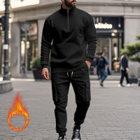 Conjunto Deportivo Casual Para Hombres Verano Otoño Invierno Con Cierre De Cremallera Y Veludo Tejido De Poliéster Talla S a XXXL - details 41