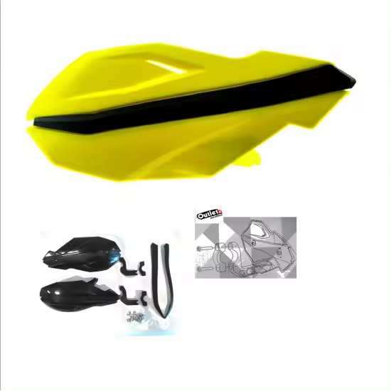 PROTECTOR PARAMANOS SHIRO MOTO-QUAD MX-08 AMARILLO - 1