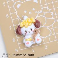 10Pcs Cabochones De Resina Planos Con Serie De Oso Gato Perro Dibujos Animados Para Manualidades Joyería Scrapbooking Decoración - details 3