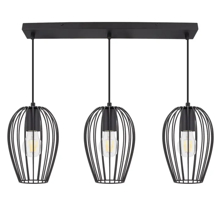 Ledkia Lámpara Colgante de Metal Telmi 3 Focos para Iluminación Interior con Portalámparas Integrados - 1