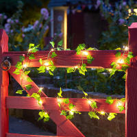 Luces De Vine Artificial Flor Y Hoja Verde Para Adornos Navideños Decoración De Hogar Luz Fairy Piloto Incluido Para Bodas - details 11