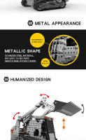 Camión Descargador RC Tracked 2.4G 10CH Con Cuerpo De Acero Inoxidable Vehículo De Construcción DIY Para Juego Educativo Para Niños - details 2