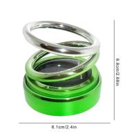 Aromaterapia Para Coche Decoración Solar Rotatorio Refrescante Doble Anillo Creativo Adorno Para Interior De Coche Accesorios - details 8