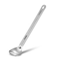 Lixada Set De Cuchillería De Titanio Con Manija Larga Para Exteriores Cuchara Y Cucharón Portátil Para Camping Picnic Viajes - details 7