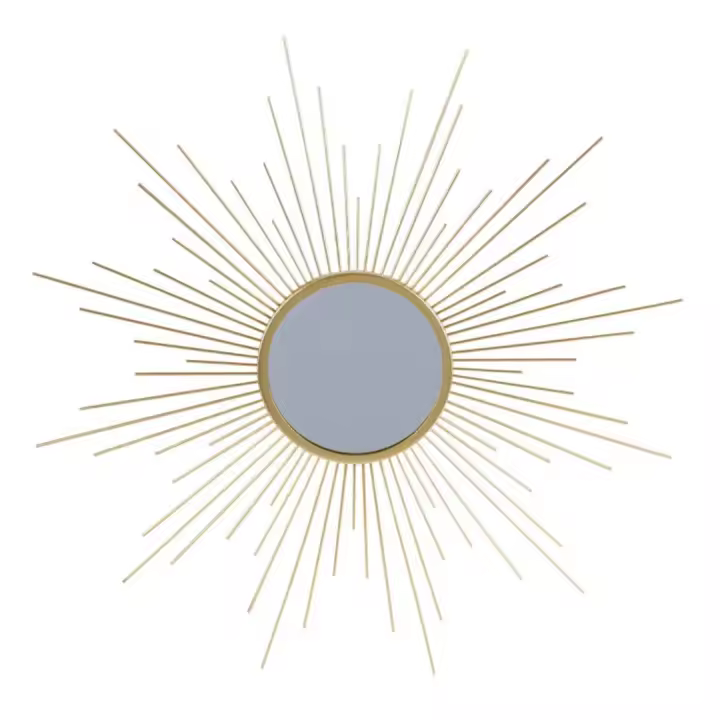 MIRAMAX-Espejo sol 60 cm oro,Espejo de Pared Decorativo para Colgar en Forma de Resplandor Solar - 1