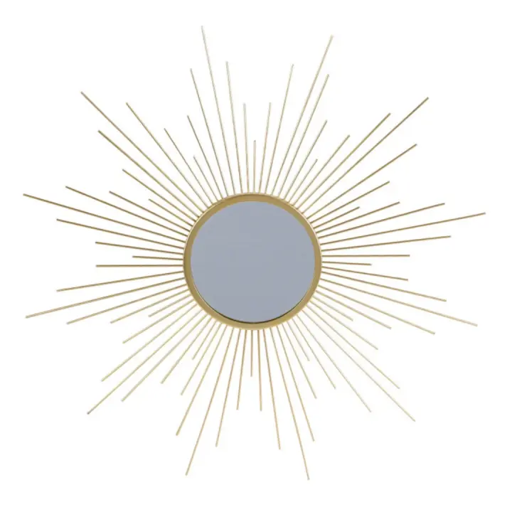 MIRAMAX-Espejo sol 60 cm oro,Espejo de Pared Decorativo para Colgar en Forma de Resplandor Solar - 1
