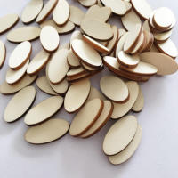 100PCS Cortes De Madera Ovalada Natural Para DIY Manualidades Rusticas Piezas De Madera Para Centro De Mesa De Boda Navidad - details 3