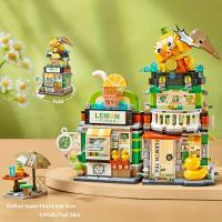 Mini Bloques De Construcción Street View Tienda De Té Y Limón Tienda De Almejas Del Río Tienda De Fideos Con Set De Modelos De Bloques De Plástico Para Niños Edad 6-12 Años - details 2