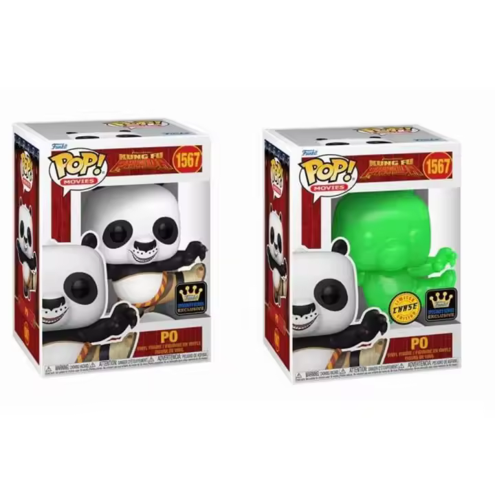 Funko  PAck 2 funko normal y chase edition Po Kung-Fu Panda Kung Fu 1567 Funko Pop Vinyl Speciality Series - 1