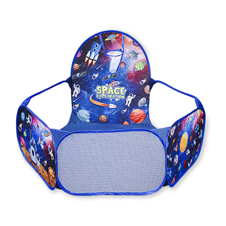 Piscina De Bolas Con Patrón De Cielo Estrellado Y Marte Plegable Para Niños Interior Y Exterior Fácil De Transportar Tema Fantasía Y Ciencia Ficción - 1