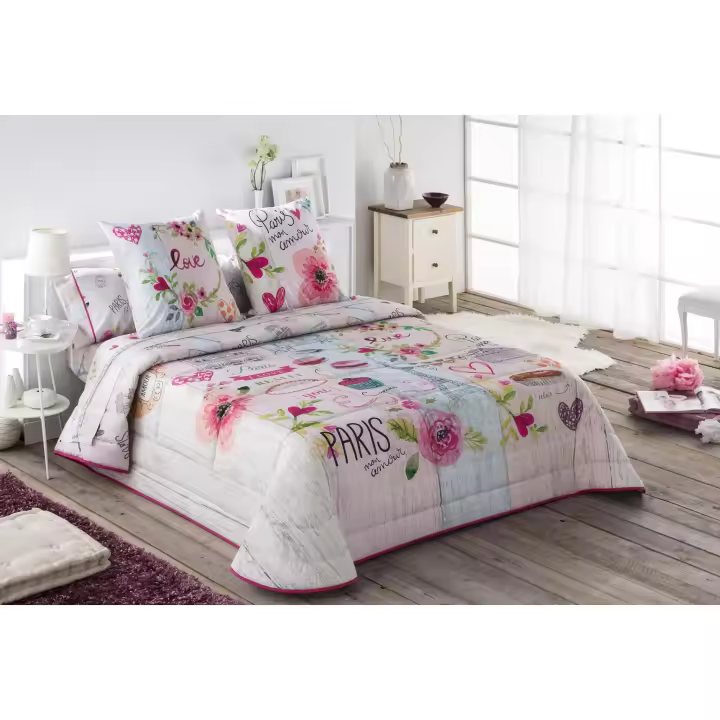 JVR - Colcha Bouti modelo COOKIE  - Tejido 100% Algodón - Estampado digital - Cama 80/90/105/135/150 - Fabricado en España - 1