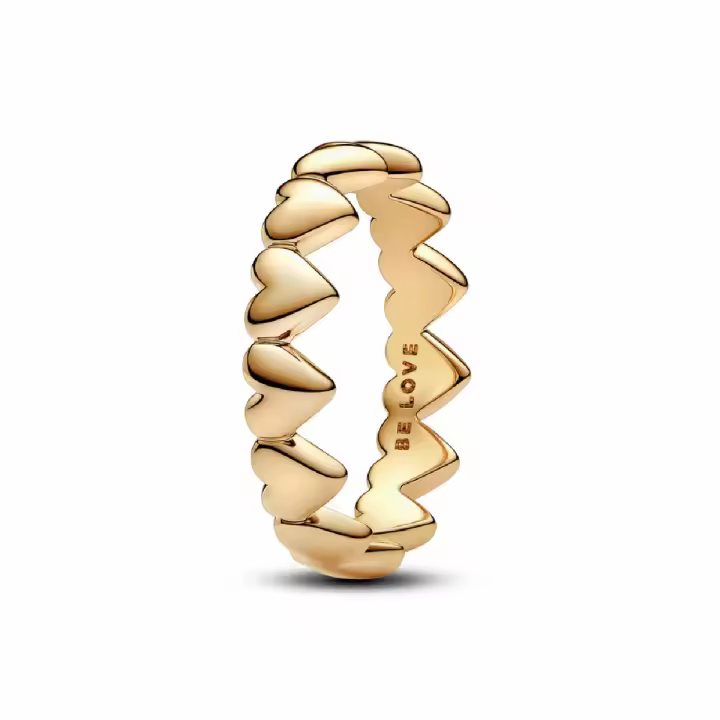 Anillo Pandora Shine Fila de Corazones - 1