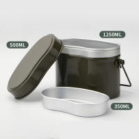 TARKA Caja De Almuerzo Alemana Anodizada De Aluminio Para Camping Pesca Picnic Deportes Al Aire Libre Con Utensilios De Cocina Para 1 Personas - details 1