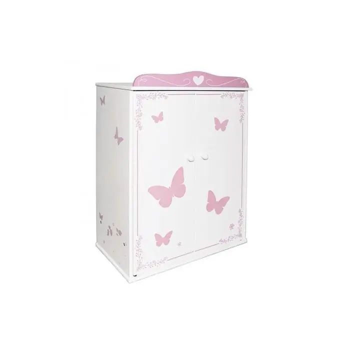 Armario  Madera Lacado Blanco con Mariposas - Fentoys GL341 - 1