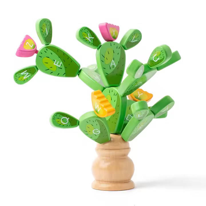 Juguete Educativo Montessori De Madera Cactus Arcoíris Equilibrio Puzzle Juego Divertido Para Niños Y Niñas Edad Recomendada 3-6 Años - 1