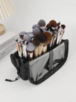Bolsa Portátil Para Maquillaje De Capacidad Grande Multifuncional Con Cierre Magnético PVC Para Almacenamiento De Cepillos De Maquillaje - details 1