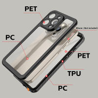Funda de teléfono impermeable para iPhone 16 Pro Max Plus, Bolsa de Natation a prueba de golpes, parachoques protector, cobertura complete with cubierta de boton - details 6