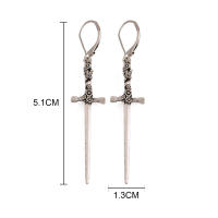 Pendientes De Espada Gótica Medieval Para Hombres Y Mujeres Joyería De Oído Vintage Punk Carter Lisa Aleación De Zinc - details 0
