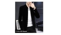 Camisa De Cuello Yuan Slim Fit En Veludo Estilo Coreano Moda Casual Para Hombres Abrigo Boutique Canario Nueva Version - details 4