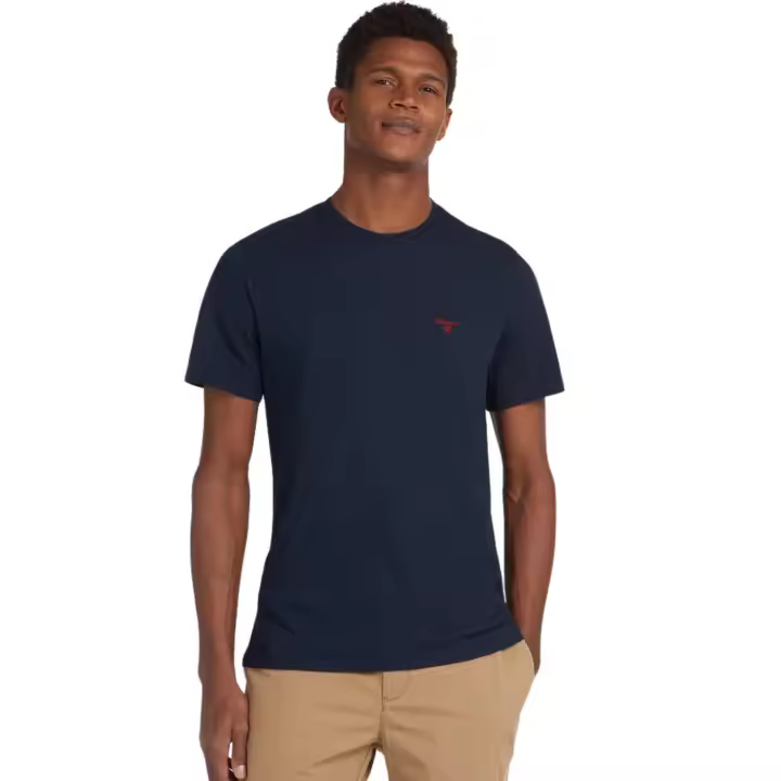 Camiseta Barbour Sport Tee Marina para Hombre con Bordado y Acabado Sencillo - 1