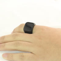 Anillo De Sello Grande En Forma Cuadrada Personalizable En Plata/Oro/Negro/Azul Para Hombres Anillo De Titánico Acero Joyería Clásica Para Fiesta - details 2