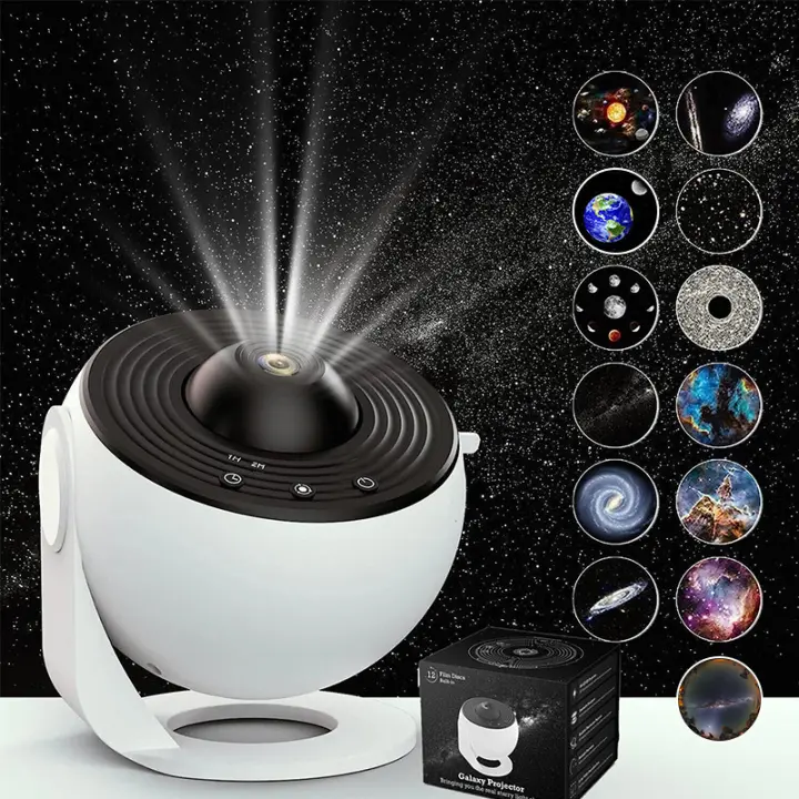 Proyector de Luz Nocturna para Niños y Adultos con Efectos de Luz de Atmosphere Proyector de Estrellas y Galaxias 13 en 1 Para Dormitory, Cielo Estrellado 360 ° Lámpara para paretaria planetaria giratoria, proyeector de Galaas y Estrellas Real - 1