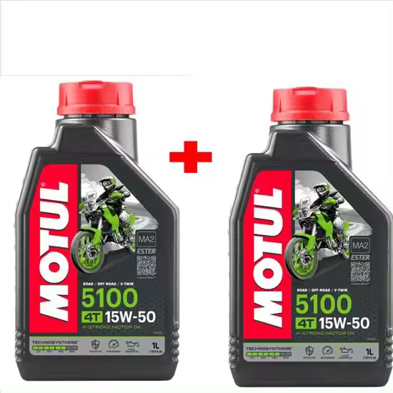 PACK 2 UNIDADES MOTUL 5100 15W50 MOTO 4 TIEMPOS 1L - 1