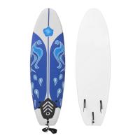 vidaXL Tabla de Surf 170 cm Deportes Acuáticos Exterior Navegación Estampado Boomerang,  De rayas,  Azul y mas - details 2