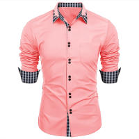 Camisa Rayada Para Hombre Otoño 2024 Estilo Casual De Negocios Manga Larga Con Botones Cuello En V Comodidad Y Estilo Para Oficina - details 4