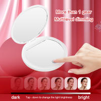 Espejo De Maquillaje Portátil Plegable Con Luz LED Mini Espejo De Viaje Compacto Mano Con Luz LED 10X Marca ZM-LED-002 - details 2