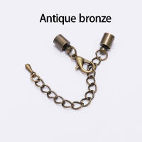 10pcs Trenzados De Cuero Con Punta De Trenzado Y Cierre De Langosta Para Colgantes De Joyería DIY Conectores De Cadena - details 8