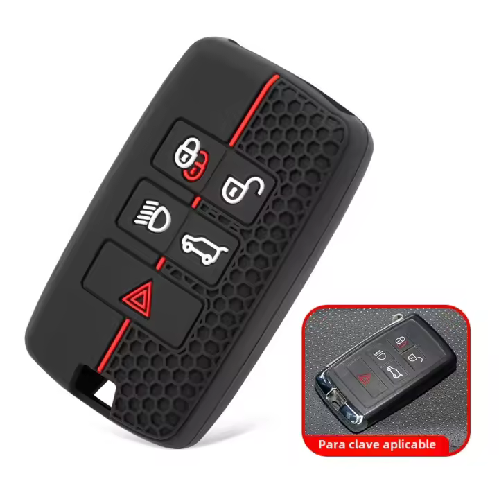 Funda De Llave De Coche En Silicona Para Land Rover Range Rover Sport Evoque Freelander Velar Discovery 4 Jaguar XE XJ XF Guitar - 1