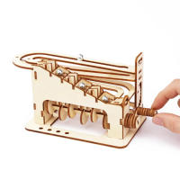 Kit De Manualidades DIY De Madera Con Carril De Mármol Espiral Rompecabezas 3D Para Amigos Y Adolescentes Regalo Decorador De Hogar Modelo De Construcción De Madera - details 1