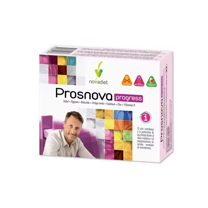Novadiet PROSNOVA PROGRESS con Zinc, Vitamina D, Sabal, Pygeum, Boswellia y Ortiga Verde - 60 cápsulas - 1