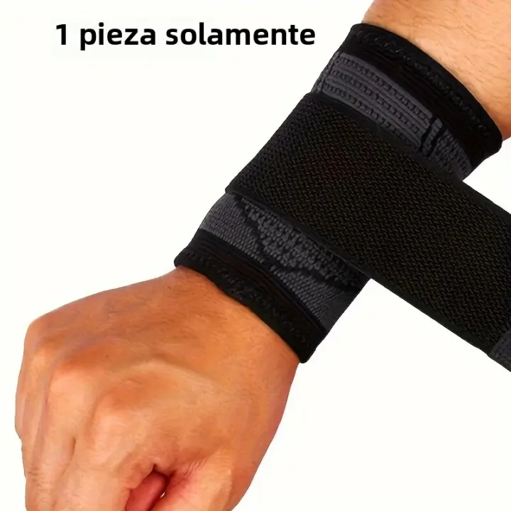1Pc Almohadilla De Muñeca Transpirable Con Correas Ajustables Soporte De Compresión Para Baloncesto Y Fútbol (M/L/XL) Para Adultos - 1