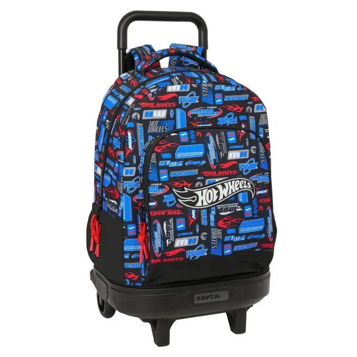 Mochila Grande Con Ruedas Compact Ext.Simple Hot Wheels 33x45x22 Cm (Safta 612553918) - 1