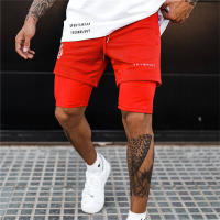 Shorts De Verano Para Hombre Con Impresión Transpirable 2 En 1 Fitness Running Quick Dry Shorts De Malla Para Bodybuilding - details 9