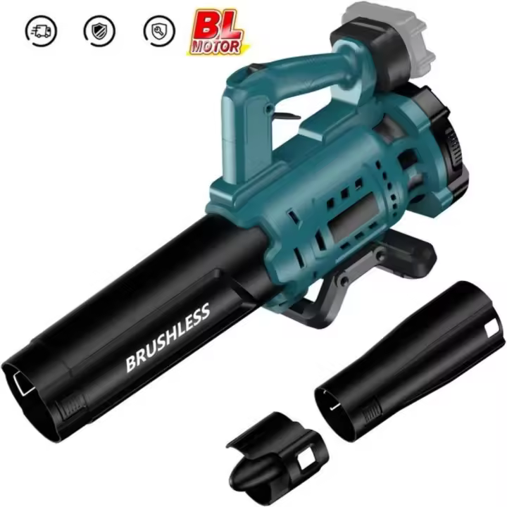 Soplador de hojas eléctrico inalámbrico, soplador de nieve con batería de 130 MPH, 480 CFM, compatible con batería Makita de 18v, soplador de mano, Sin batería - 1