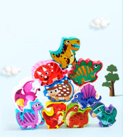Bloques De Construcción De Madera Con Dinosaurios Juego Educativo Para Niños Tablero De Equilibrio Interactivo Para Padres Y Niños - details 1